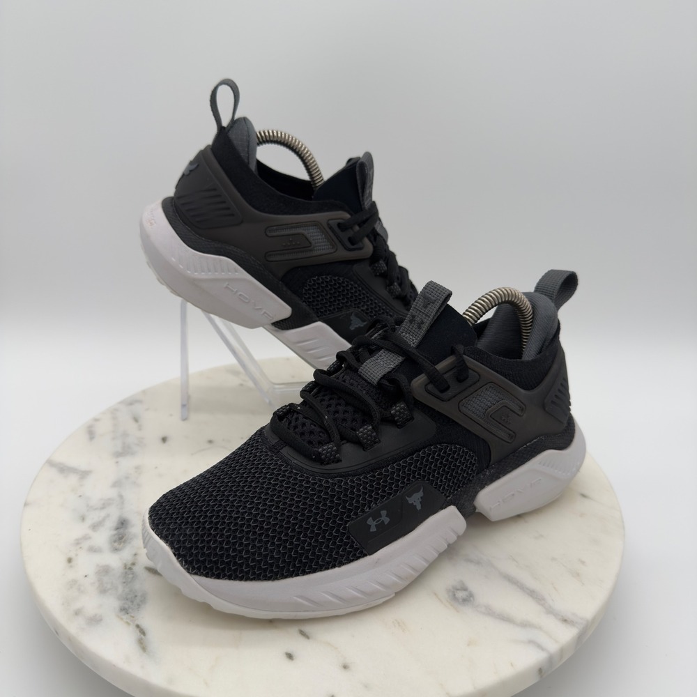 Under Armour Project Rock 4 Training Shoes Womens 7‎ Black Brama Bull 3025436